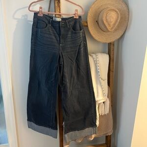 Me by Jennie Garth Wide Leg Roll Cuff Jeans 12R